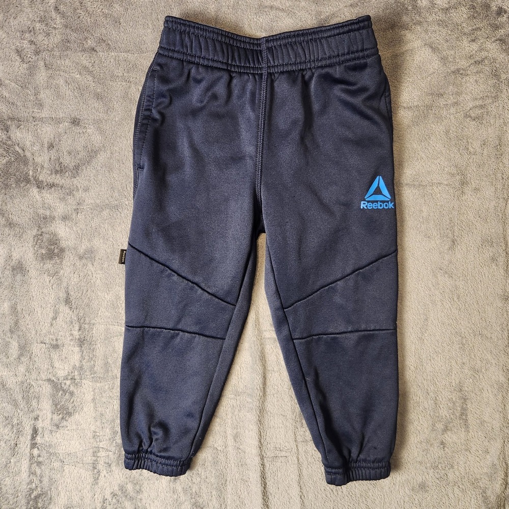 Reebok Toddler Boys Navy Blue Fleece Joggers Sweatpants Size 2T